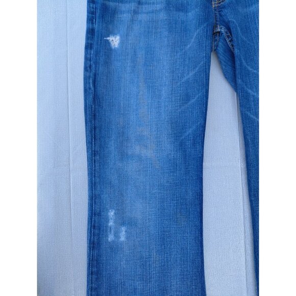 Vtg BKE Carson Jeans 36 X-Long Distressed Ripped Whiskered Denim Straight Leg - Picture 3 of 13